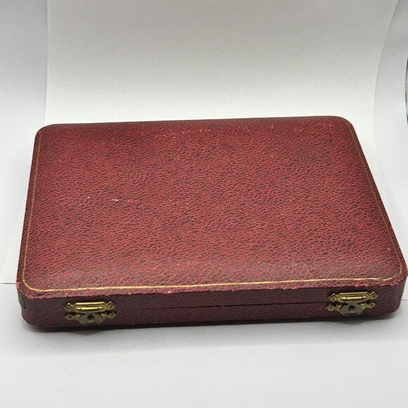 Royal Crown Derby Gold Porcelain Victorian Grape Vines Pattern 6 Knife Set CIB - Picture 6 of 6